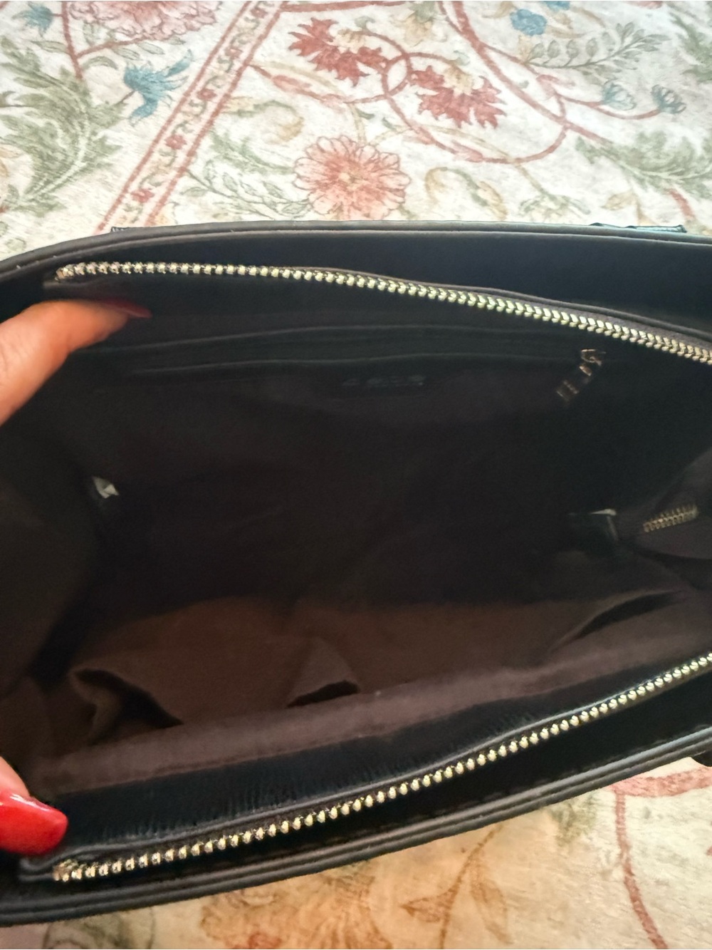 bebe Black Structured Tote with Matching Wallet and Gold Accents - Picture 8 of 15